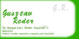 gusztav reder business card